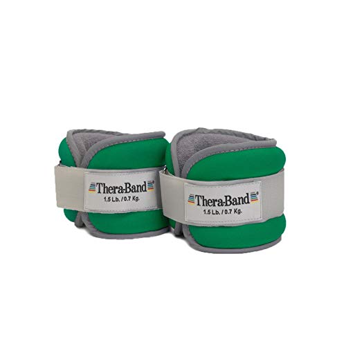 Thera-Band Ankle Weights, Comfort Fit Wrist & Ankle Cuff Weight Set, Adjustable Walking Weights for Cardio, Home Workout, Ankle Strengthening & Physical Therapy, Green, 0.7 kg Each, Set of 2 (B086QLTMXS) Amazon Price History, Amazon Price Tracker