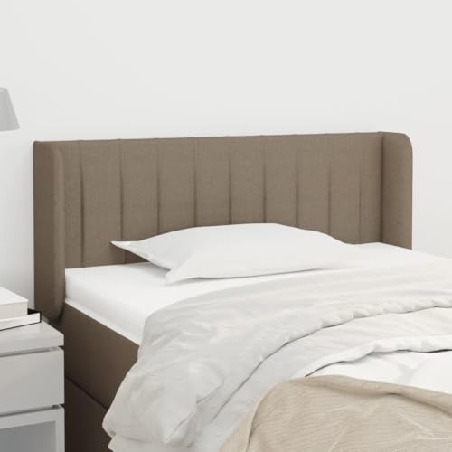 Owoxanthellate Cabecero de cama de 93 × 16 × 78/88 cm, altura regulable con orejas, tejido de poliéster, madera de alerce acolchado, para cama de matrimonio y cama individual