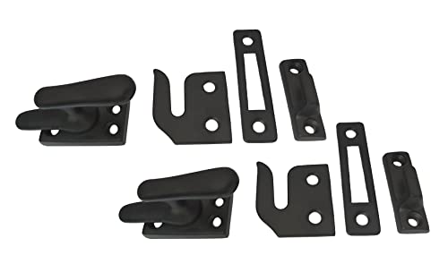 Verrou de fenêtre pour sécurité maison bois alu laiton noir - 2