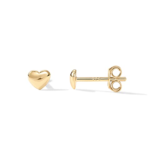 Image of PAVOI 14K Gold Plated 925 Sterling Silver Bar, Dot, Heart, Triangle, Star, Cat | Dainty Earrings for Women - Valentines Day Trendy Jewelry
