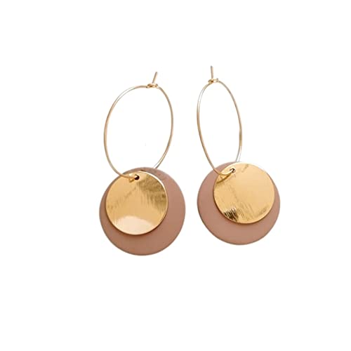 Boucles d'oreilles coquille au design circulaire transparent et structure ultra légère