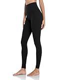 HeyNuts Extra Long High Waisted Leggings for Tall Women, Tummy Control Workout Yoga Pants Compression Leggings 31'' Black L(12)