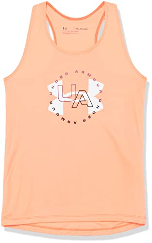 Under Armour débardeur sport fille Standard Tech Orange Tropic grand logo