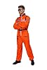 Maxim Party Supplies Mens Astronaut Costume Jumpsuit for Adults with Embroidered Patches and Pockets (X-Large, Orange) #2