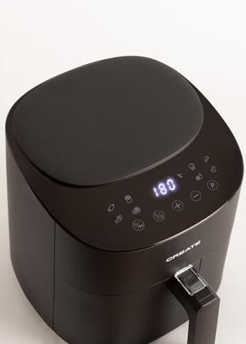 CREATE/FRYER AIR PRO COMPACT/Olievrije Air Fryer 3,3 L Zwart / 8 Programma's, Display - Afbeelding 4