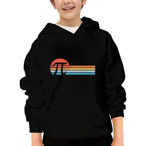 Vintage Happy Pi Day Funny Math Geeks Retro Gift Hoodies for Teen Girls Boys Lightweight Kangaroo Pocket Sweatshirt