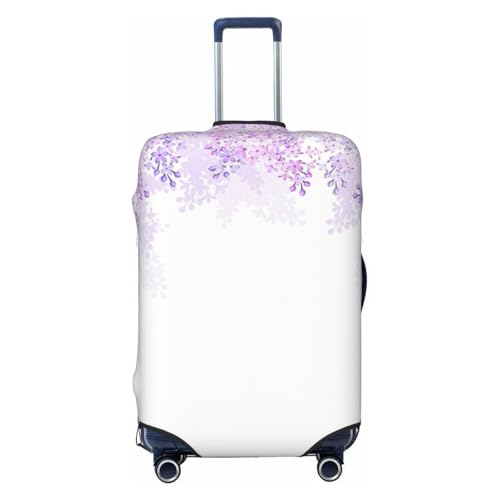 Framing Lilac Flowers In Blossom Print Luggage Suitcase Cover Protector Luggage Washable Covers With Concealed Zipper