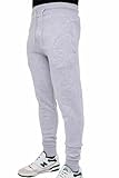 LABEL APPAREL Men's Slim Fit Tracksuit Bottoms Skinny Trousers Sweat Pants Jogging Gym Joggers Causal Slim Fit Running Zipped Pockets Cotton Elasticated (Grey Medium)