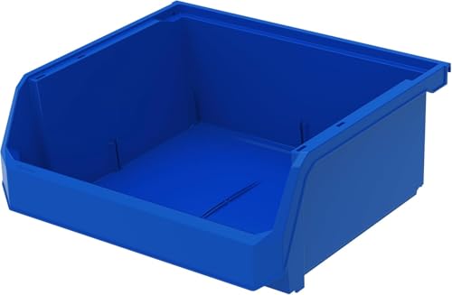 Image of ReadySpace Plastic Containers for Organizing and Storage Bins for Closet, Kitchen, Office, Garage or Pantry Organization, Stackable Bins, Extra Large (14.8 inch x 16.5 inch x 7 inch), 4-Pack, Blue