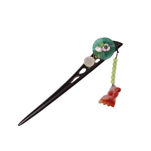 minkissy 漢服かんざし 飾りヘアピン 手作りヘ ック なヘ ック 中国の髪 古典的な髪箸 花柄のヘアピン 韓服のヘアアクセサリー ヘ ック箸 日本の箸 黒檀