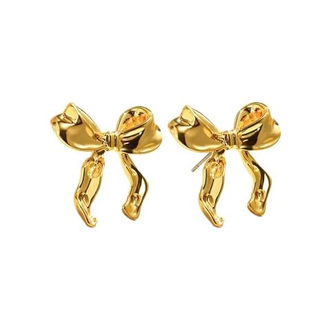 SIXDUTON Gold and Silver Bow Earrings Cover