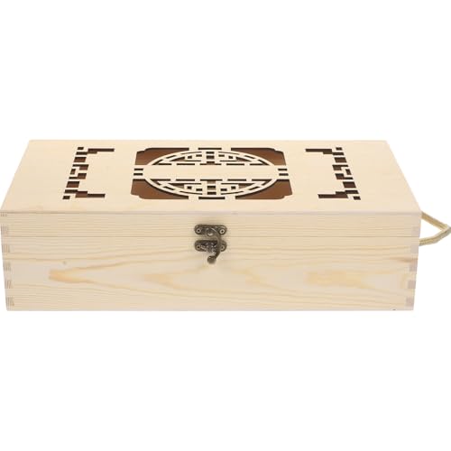 Boîte à vin en bois de pin au design européen chic pour 2 bouteilles