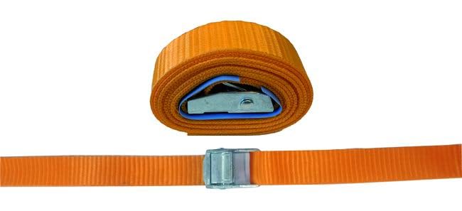 Einfacher Gurt orange mit Klemme 25 mm 1,5 m
