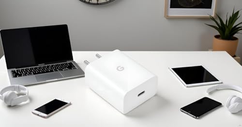Image of Original Google 30W Type C Rapidly Charging Adapter Compatible with Google Pixel 10 /10 Pro /10Pro XL /9A /9 /9 Pro /8 /8 Pro /8a /7 /7 Pro /7A /6 /6 Pro /6A /Tablet /Buds, 30 w White