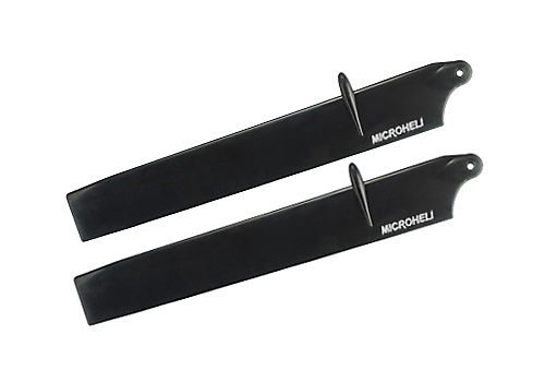 MICROHELI Long Bullet Plastic Main Blade 150mm (Black) - Blade 130X