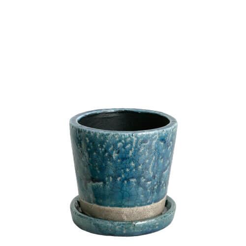 _g(Dulton) Aؔ v^[ 3.5 ~bhiCgu[ 󂯎Mt  픫 J[ |pi 9.5cm 㕔:10.5cm ꕔ:8cm CH15-G527MBL COLOR GLAZED POT MIDNIGHT B