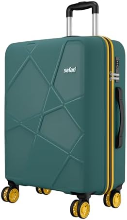 Safari Pentagon Neo 8 Wheels 75Cm Large Checkin Trolley Bag Hard Case Polypropylene, 360 Degree Wheeling Luggage, Travel Bag, Suitcase for Travel, Trolley Bags for Travel, Sage Green