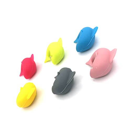 HOLIDYOYO 18pcs Silicone Shark Wine Glass Markers Reusable Labels for Parties Restaurants Home