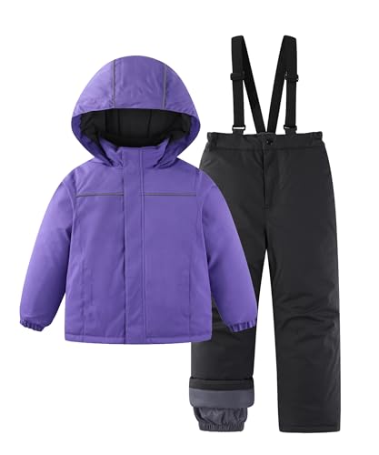 Image of Hiheart Boys Girls Winter Ski Jacket & Pants Set 2-Piece Snowsuit