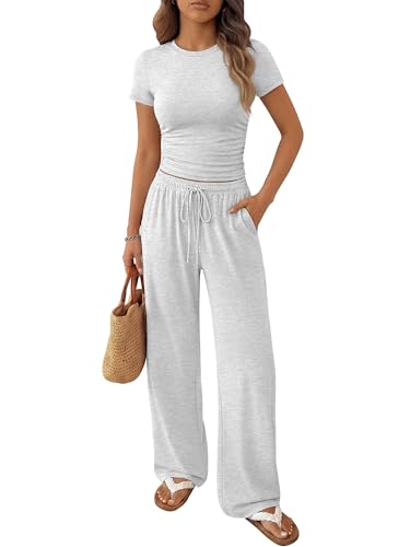 ANRABESS Women's 2 Piece Summer Matching Lounge Sets...