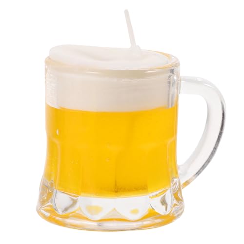 Hoement Bicchiere Mini in Cera Decorativo Candela Artigianale per Bar e Casa Vetro Piccolo Design Divertente per Compleanno