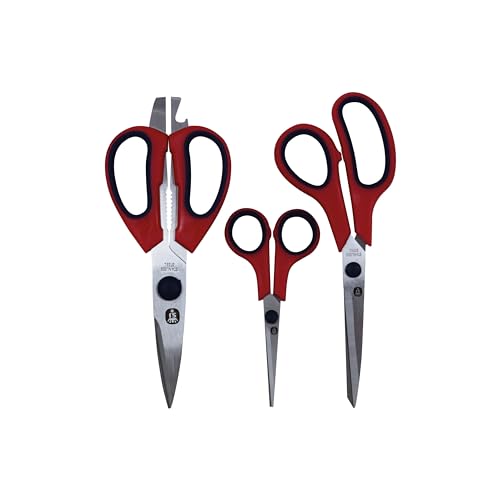 Image of Spear Jackson Spear & Jackson SCISSORS3PS 3 Piece Scissor Set, multicoloured, 20x26x1.5 cm
