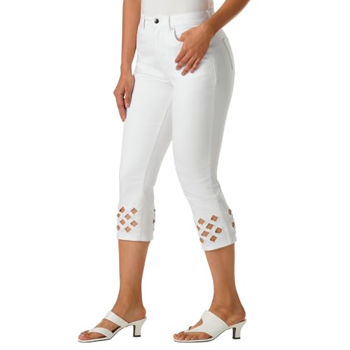 Masseys Cutout Straight-Leg Capri
