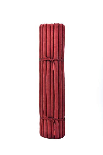 Image of Leewadee - Foldable Floor Mattress - Japanese Roll Up Futon -Trifold Tatami Mat- Guest Floor Bed - Camping Mattress - Thai Massage Mat, Kapok Filled, 75 x 57 inches, Red