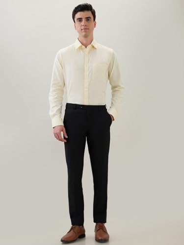 Image of Park Avenue Men Neo Fit Twill Pattern Poly Viscose Blend Flat Front Formal Trouser