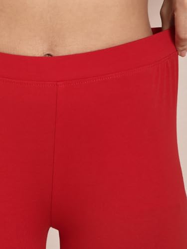 Image of TWIN BIRDS Super Stretchable Cotton Elasthane Fabric Ankle Length Leggings for Women