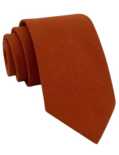 Image of Kebocis Mens Solid Color Cotton Necktie for Men