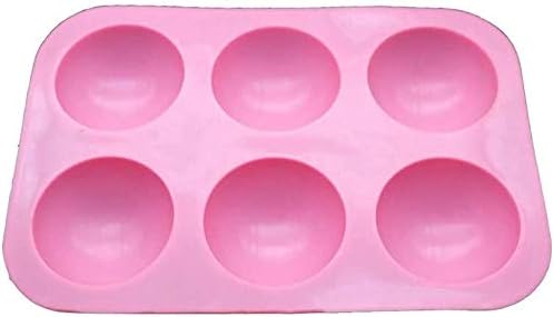 4Packs Medium Semi Sphere Silicone Mold, Baking Mold for Hot Chocolate Bomb, Cake, Jelly, Dome Mousse (Pink)