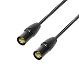 Fabbricato in UE Adam Hall Cables 5 STAR ECON CAT6 RR - Câble réseau, Cat.6a (S/FTP) Neutrik etherCON, rétractable, 1 m, noir