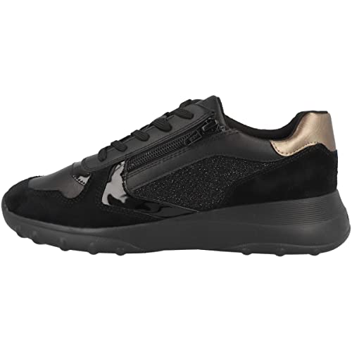 Geox D Alleniee B, Sneakers Donna, Nero, 38 EU