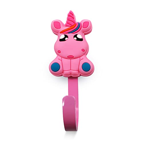 DOJA Barcelona Children's Furniture Buttons + Children's Clothes Hangers 8 Cupboard Knobs Children and 8 Children's Wall Hooks Unicorn Clothes Hooks and Drawer Knobs for Children's Room - Image 3