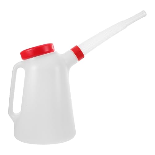IMIKEYA Distributeur D'huile Automobile en Plastique Rouge 5l avec Bec Verseur Long, Facile à Utiliser, pour L'entretien et L'usage Automobile Réutilisable