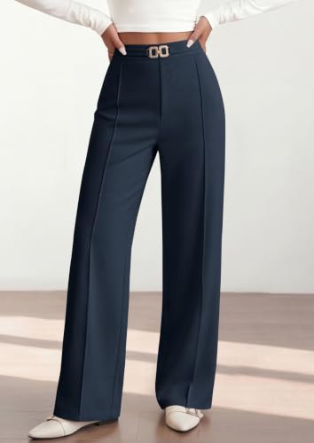 Image of PRETTYGARDEN Womens Dress Pants High Waisted Tailored Trousers