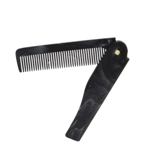 Faltbarer Kamm, Haarstylingkamm, Bartkamm, leicht zu reinigen, Bartbürste, Salon-Styling-Werkzeug, Bart-Styling-Bürste, Schnurrbartbürsten, Faltkamm, Bartbürste, Haarstyling-Kamm für Herren