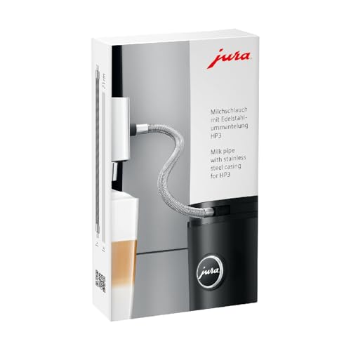 Los 10 mejores jura s8 para tu cocina JURA Original – Manguera de leche con revestimiento de acero inoxidable HP3 – Pack de 1 – 24114, plata