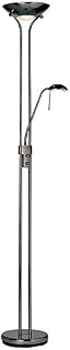Betta Lighting Mother and Child Uplighter Floor Lamp with Reading Light  Back Chrome with Adjustable Reading lamp - Standing Uplighter for Living Room, Bedroom, Dining Room  G9 33W and R7s 230W