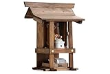 やまこう お守り祠(ほこら) お社本体(家具調仕上げ 巳様付き)■ 御守り入れ 神棚 ■ おみくじ ケース たくさん収納 家具調モダン神棚 ■ 岐阜県産 総桧 作成 H36×W31×D21(cm)