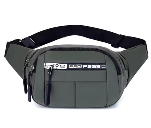 Image of Waist Bag for Man & Woman | Travel Handy Hiking Running Pouch with Zipper | Adjustable Strap Fanny Pack for Documents Money Card Phone Earphone (Green)