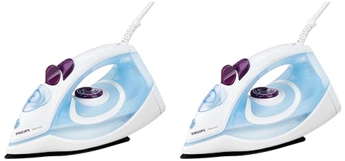 Image of PHILIPS GC1905 1440-Watt Steam Iron with Spray (Blue) (Pack of 2), 1400 watts, Aluminium