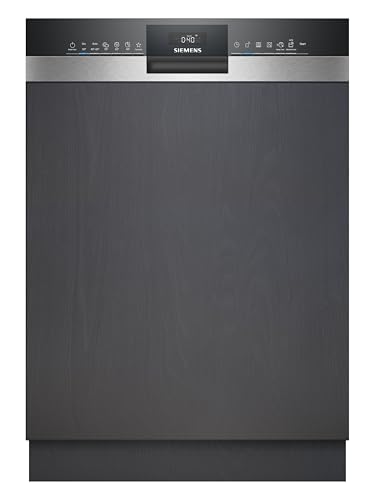 Siemens SN53HS16AE iQ300, Teilintegrierter Geschirrspüler 60 cm, Made in Germany, Besteckkorb, smartStart, drei Mal schneller spülen, HygienePlus Programm, intensiveZone, aquaStop, Gebürsteter Stahl