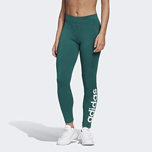 Image of adidas Womenomen E Lin Tight, Green /White, Medium