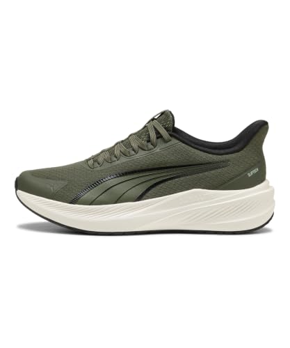 PUMA Erwachsene Dasher Lite SLIPTECH™ Laufschuhe 46, Moss Veil Warm White Black Soft Grass Green – Ansicht 1