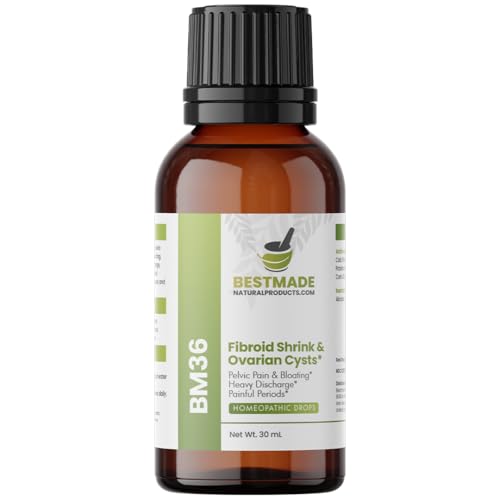 Bestmade Fibroid & Ovarian Cysts BM36 - Support for Hormonal Imbalance Menstrual Discomfort & Uncomfortable Intercourse 30 mL Drops