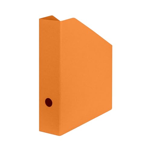 Original Falken 5er Pack Vegan Stehsammler Pure Pastell. Made in Germany. Zeitschriftensammler aus veredelter Buchbinderpappe für DIN A4/C4 7,5 cm breit, Öko Stehsammler, Griffloch, FSC