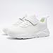 Imagen de Fudaolee Zapatillas Deportivas Unisex Niños Zapatos de Correr Antideslizante Niñas Ligeras Calzado de Deporte Casuales Zapatilla de Caminar Transpirables Sneakers B-Blanco 33 EU