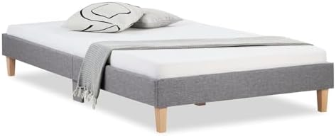 Bild von Homestyle4u Polsterbett 120x200 Grau Doppelbett Bett Futonbett Bettgestell mit Lattenrost | Artikel 1983 120 x 200 cm